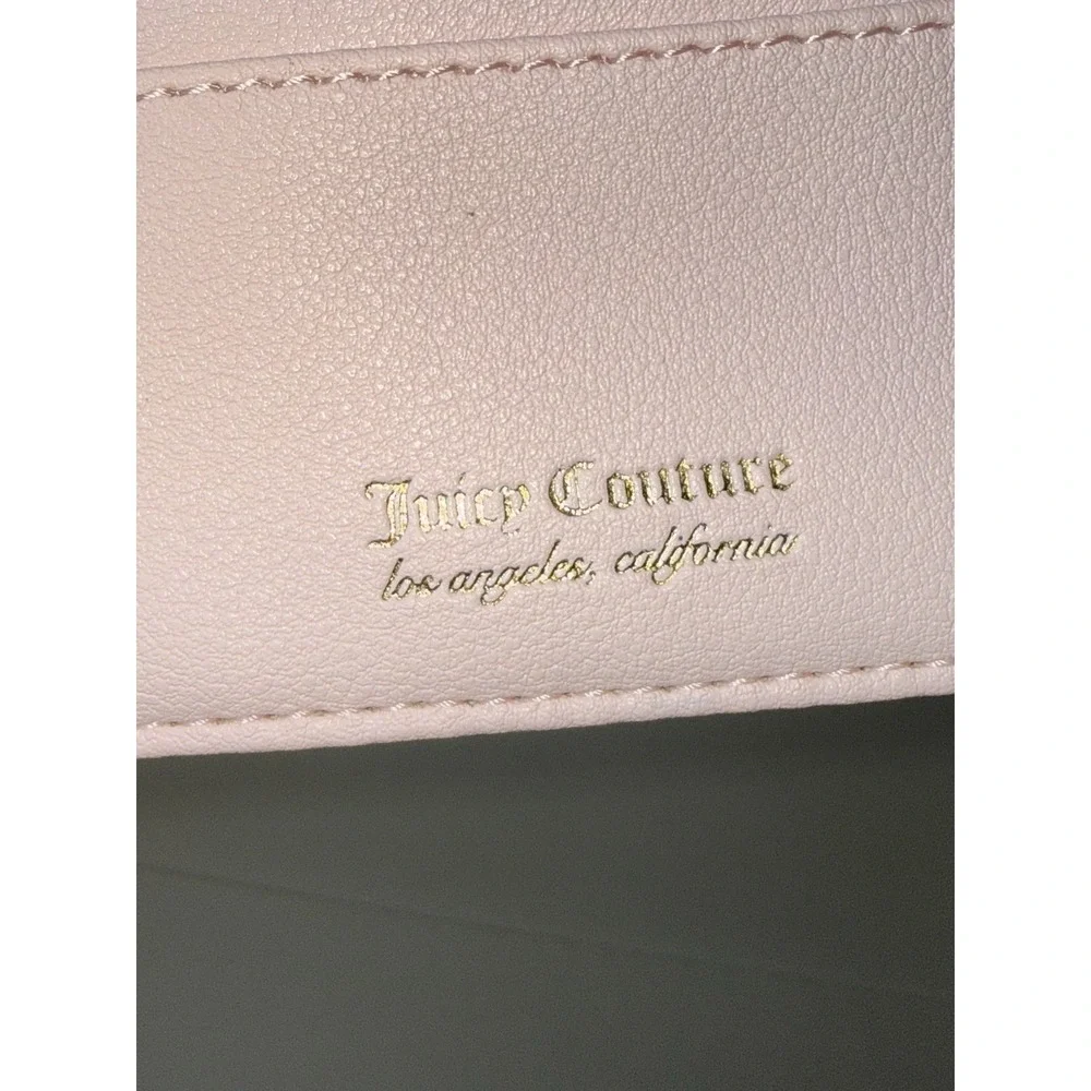 Juicy Couture Los Angles California Wallet Pink Gold Girlcore Y2K Minimalist New